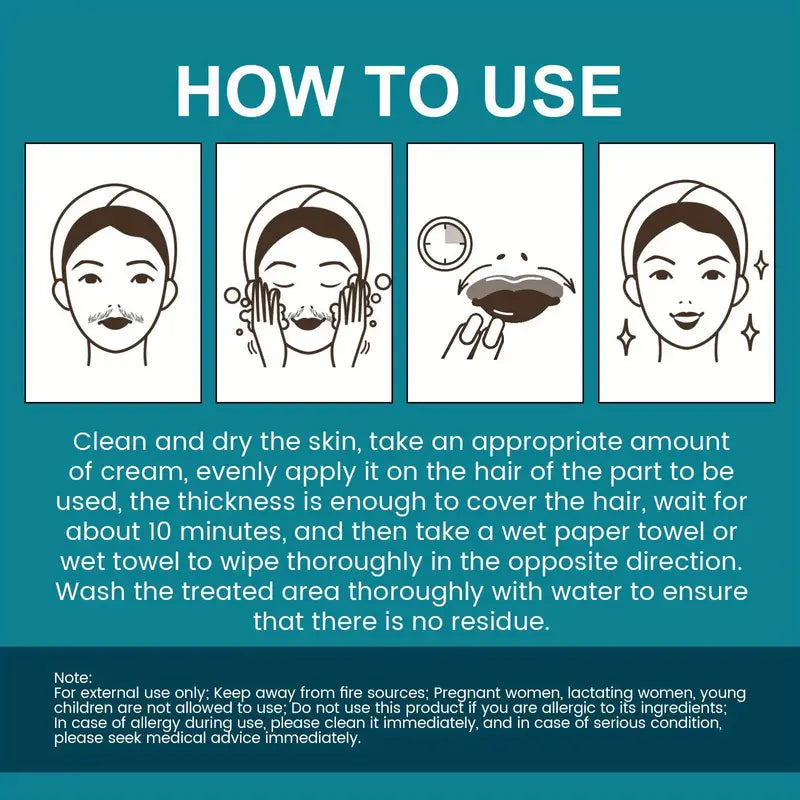 Painless Hair Removal Cream for Women and Men