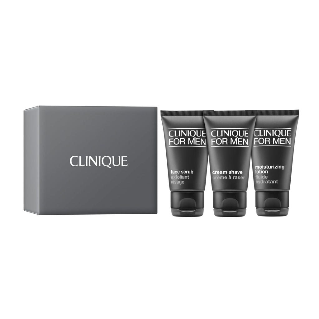 Clinique For Men Shave Set | Clinique For Men Face Scrub Cream Shave + Moisturizing Lotion | Exfoliating + Moisturizing
